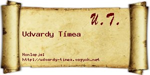 Udvardy Tímea névjegykártya