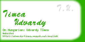 timea udvardy business card